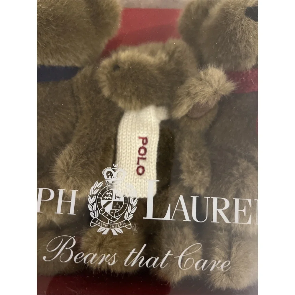 2001 Ralph Lauren POLO Plush The Bears That Care Red White Blue Sweaters